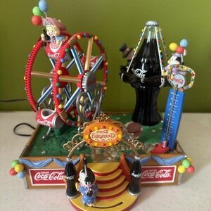 1994 Enesco Coca-Cola A Thirst For Fun Musical Fairground Circus Tested See Pics